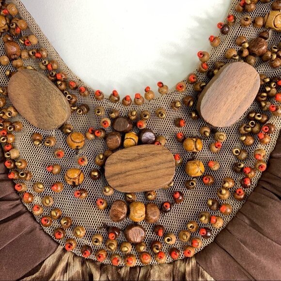 Bcbg Maxazria Brown Halter Dress Size 6 - Picture 8 of 10